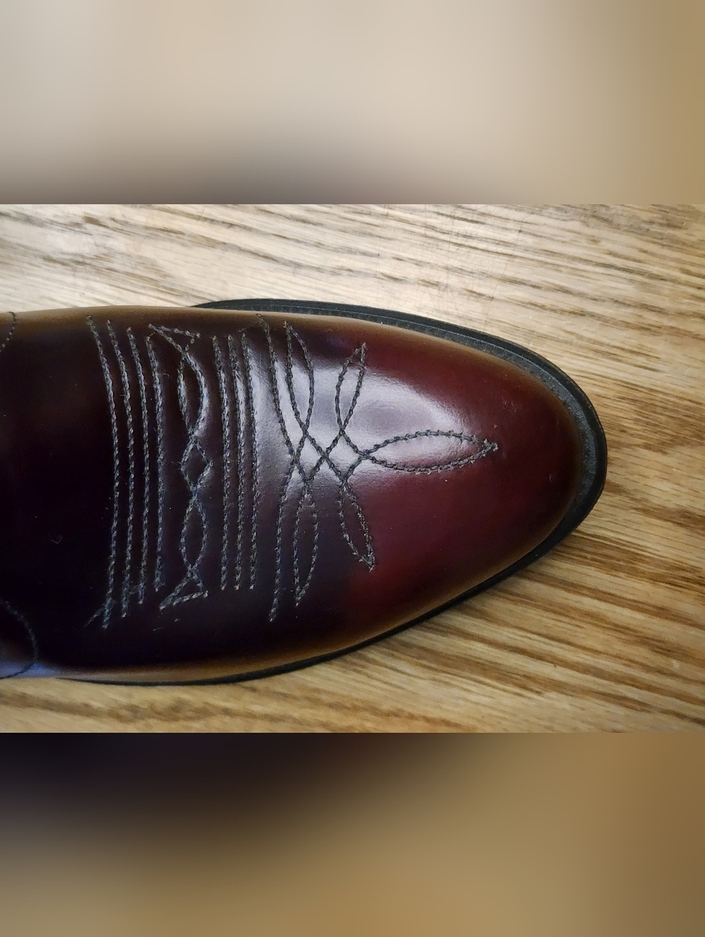 Leather Cowboy Boots New Cherry Mens Size 10 Ankle Zipper Biker Western - Picture 10 of 13